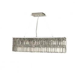 Canley 6-Light Polished Chrome Chandelier Solid Crystal by Dale Tiffany