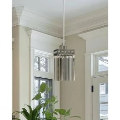 Bradford 60 in. 1-Light Polished Chrome Pendant with Crystal and Metal Base by Dale Tiffany -Dale Tiffany Store polished chrome dale tiffany chandeliers gh15264 c3 1000