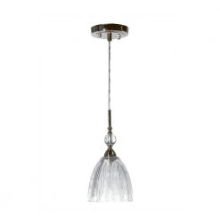 Sabella 1-Light Polished Chrome Standard Pendant Light by Dale Tiffany