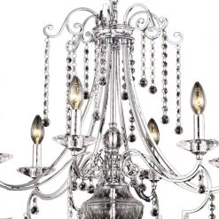 Edenbridge 6-Light Polished Chrome Chandelier by Dale Tiffany -Dale Tiffany Store polished chrome dale tiffany chandeliers gh80553 4f 1000
