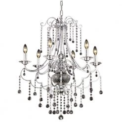 Edenbridge 6-Light Polished Chrome Chandelier by Dale Tiffany