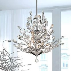 Monaco 9-Light Polished Chrome Chandelier Solid Crystal by Dale Tiffany -Dale Tiffany Store polished chrome dale tiffany chandeliers gh90289 31 1000