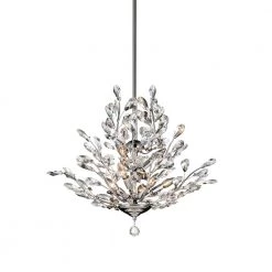 Monaco 9-Light Polished Chrome Chandelier Solid Crystal by Dale Tiffany