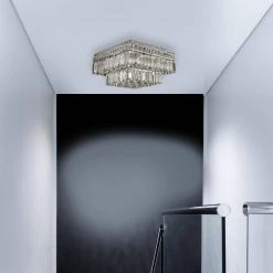 Berlin 14 in. 5-Light Polished Chrome Flush Mount by Dale Tiffany -Dale Tiffany Store polished chrome dale tiffany flush mount lights gh90288 31 1000