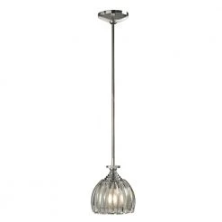 San Bruno 1-Light Polished Chrome Mini Pendant by Dale Tiffany