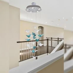 Flock of Birds 8-Light Polished Chrome Cluster Pendant Light by Dale Tiffany -Dale Tiffany Store polished chrome dale tiffany pendant lights hah19251 31 1000