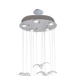 Flock of Birds 8-Light Polished Chrome Cluster Pendant Light by Dale Tiffany -Dale Tiffany Store polished chrome dale tiffany pendant lights hah19251 4f 1000