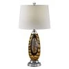 28.25 in. Polished Chrome Table Lamp with Fabric by Dale Tiffany