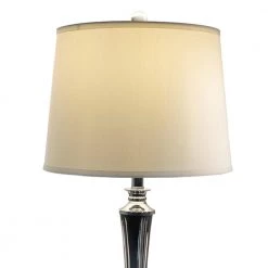 Vena 27 in. Polished Chrome Table Lamp with Fabric Shade by Dale Tiffany -Dale Tiffany Store polished chrome dale tiffany table lamps gt20040 4f 1000