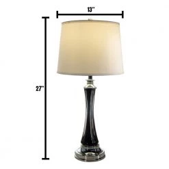 Vena 27 in. Polished Chrome Table Lamp with Fabric Shade by Dale Tiffany -Dale Tiffany Store polished chrome dale tiffany table lamps gt20040 c3 1000