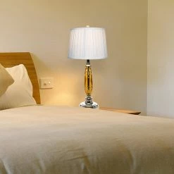 Glossy 26 in. Polished Chrome Table Lamp with Fabric Shade by Dale Tiffany 15 Glossy 26 in. Polished Chrome Table Lamp with Fabric Shade by Dale Tiffany -Dale Tiffany Store polished chrome dale tiffany table lamps gt21189 31 1000