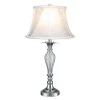 Charlotte 27 in. Polished Chrome Table Lamp with Fabric Shade by Dale Tiffany