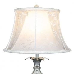 Charlotte 27 in. Polished Chrome Table Lamp with Fabric Shade by Dale Tiffany -Dale Tiffany Store polished chrome dale tiffany table lamps sgt17042f c3 1000