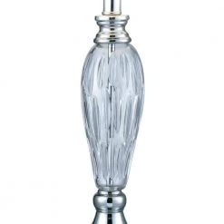 Vella 26.5 in. Polished Chrome Table Lamp with Fabric Shade by Dale Tiffany -Dale Tiffany Store polished chrome dale tiffany table lamps sgt17066f 4f 1000