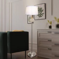 Alta 58 in. Polished Nickel Floor Lamp with Hardback Fabric Shade by Dale Tiffany -Dale Tiffany Store polished nickel dale tiffany floor lamps gf20306 31 1000