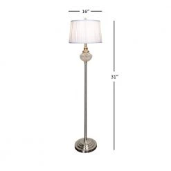 Alta 58 in. Polished Nickel Floor Lamp with Hardback Fabric Shade by Dale Tiffany -Dale Tiffany Store polished nickel dale tiffany floor lamps gf20306 44 1000