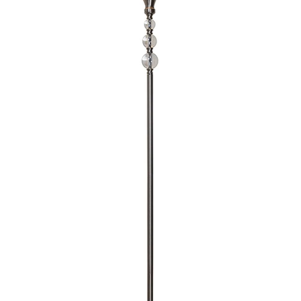 Alaris 72 in. Polished Nickel Floor Lamp with Art Glass Shade by Dale Tiffany 6 Alaris 72 in. Polished Nickel Floor Lamp with Art Glass Shade by Dale Tiffany - Image 4