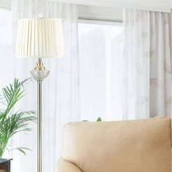 Leyla 58 in. Polished Nickel Floor Lamp with Hardback Fabric Shade by Dale Tiffany -Dale Tiffany Store polished nickel dale tiffany floor lamps sgf17175f 31 1000