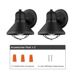 Richland 1-Light Powder-Coated Black Outdoor Wall Lantern Sconce (Set of 2) by TRUE FINE -Dale Tiffany Store powder coated black true fine outdoor sconces 9012ot 2pk 44 1000