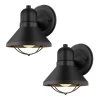 Richland 1-Light Powder-Coated Black Outdoor Wall Lantern Sconce (Set of 2) by TRUE FINE -Dale Tiffany Store powder coated black true fine outdoor sconces 9012ot 2pk 64 1000