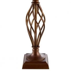 27.5 in. Royal Bronze Table Lamps with Beige Shade, 9.5-Watt LED Bulbs Included (Set of 2) by TRUE FINE -Dale Tiffany Store royal bronze true fine table lamps ad1009 2pk 4f 1000