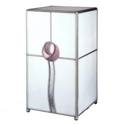 Mack Rose 14 in. Satin Nickel Accent Lamp by Dale Tiffany