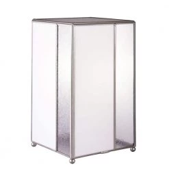 White Glue Chip 14 in. Satin Nickel Accent Lamp by Dale Tiffany