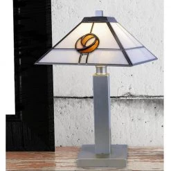 Mack Rose 16.75 in. Silver Table Lamp with Hand Rolled Art Glass Shade by Dale Tiffany -Dale Tiffany Store silver dale tiffany table lamps stt19050 31 1000