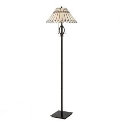 Cordelia 62 in. Tiffany Bronze Metal Floor/Torchiere Lamp by Dale Tiffany