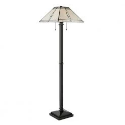 Parkdale 64 in. Tiffany Bronze Metal Floor/Torchiere Lamp by Dale Tiffany