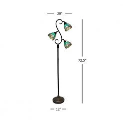Alassio 72 .5 in. Tiffany Bronze Floor Lamp with Hand Rolled Art Glass (Tiffany) Shade by Dale Tiffany -Dale Tiffany Store tiffany bronze dale tiffany floor lamps tf20386 44 1000