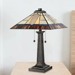 Novella 25 in. Bronze Table Lamp with Hand Rolled Art Glass Shade by Dale Tiffany 13 Novella 25 in. Bronze Table Lamp with Hand Rolled Art Glass Shade by Dale Tiffany -Dale Tiffany Store tiffany bronze dale tiffany table lamps tt19171 31 1000