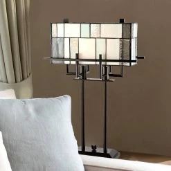 Stonegate 24 in. Bronze Table Lamp with Hand Rolled Art Glass Shade by Dale Tiffany -Dale Tiffany Store tiffany bronze dale tiffany table lamps tt19173 31 1000
