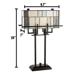 Stonegate 24 in. Bronze Table Lamp with Hand Rolled Art Glass Shade by Dale Tiffany -Dale Tiffany Store tiffany bronze dale tiffany table lamps tt19173 c3 1000