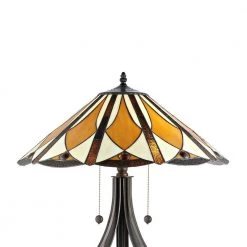 Diamond Flare 28 in. Bronze Table Lamp with Hand Rolled Art Glass Shade by Dale Tiffany -Dale Tiffany Store tiffany bronze dale tiffany table lamps tt19191 4f 1000