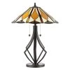 Diamond Flare 28 in. Bronze Table Lamp with Hand Rolled Art Glass Shade by Dale Tiffany -Dale Tiffany Store tiffany bronze dale tiffany table lamps tt19191 64 1000
