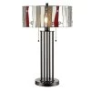 Aston 27 in. Bronze Table Lamp with Hand Rolled Art Glass Shade by Dale Tiffany