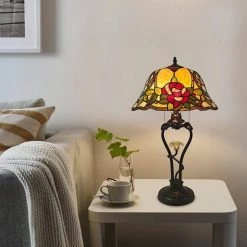 Amber 26 in. Tiffany Bronze Table Lamp by Dale Tiffany -Dale Tiffany Store tiffany bronze dale tiffany table lamps tt21216 31 1000