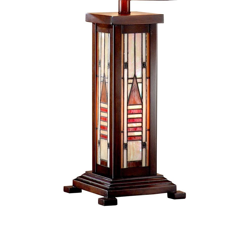 Woodruff 24 .5 in. Walnut Table Lamp by Dale Tiffany 5 Woodruff 24 .5 in. Walnut Table Lamp by Dale Tiffany - Image 3