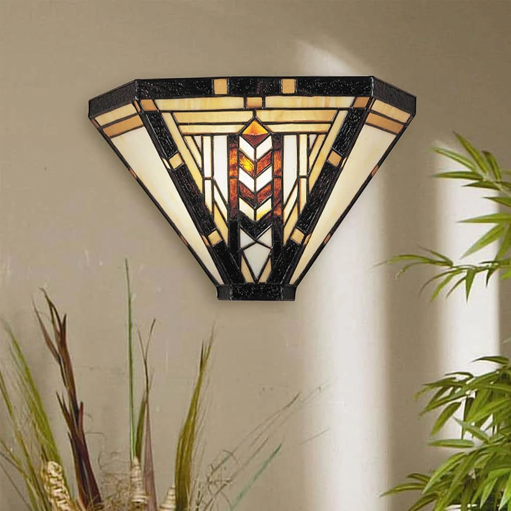 1-Light White Carnelian Tiffany Sconce by Dale Tiffany 5 1-Light White Carnelian Tiffany Sconce by Dale Tiffany - Image 4