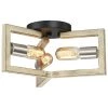 11.5 in. 3-Light Wood Tone Modern Farmhouse Semi-Flush Mount Ceiling Light by TRUE FINE -Dale Tiffany Store wood tone true fine flush mount lights td41016fl 64 1000