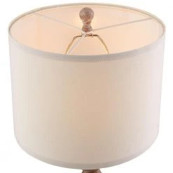 29 in. Wood Farmhouse Table Lamp with White Linen Shade, 9.5-Watt LED Bulbs Included (Set of 2) by TRUE FINE -Dale Tiffany Store wood true fine table lamps 20070 2pk 1f 1000