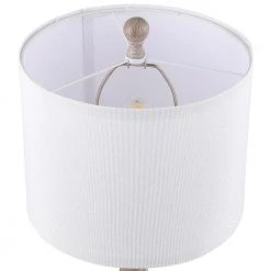 23 in. Wood Farmhouse Table Lamp with USB Port and White Linen Shade, 9.5-Watt LED Bulbs Included (Set of 2) by TRUE FINE 19 23 in. Wood Farmhouse Table Lamp with USB Port and White Linen Shade, 9.5-Watt LED Bulbs Included (Set of 2) by TRUE FINE -Dale Tiffany Store wood true fine table lamps 21511t 2pk 44 1000