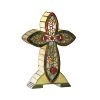 12.5 in. Blue Flora Cross Accent Lamp with Art Glass Shade by Dale Tiffany